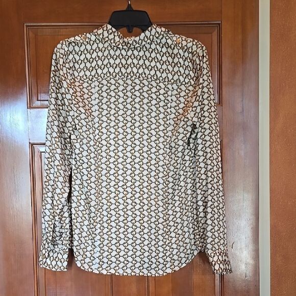 MICHAEL KORS Chic Geometric Print Blouse, NWOT! - Picture 5 of 7